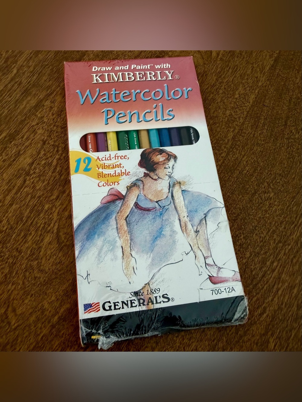 NIB Kimberly Watercolor Pencils - 12 Vibrant Colors